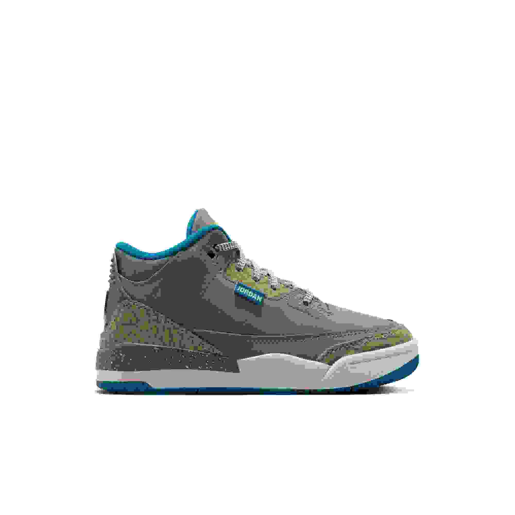 Jordan 3 Retro Preschool Kids' "Olive Grey" Shoe